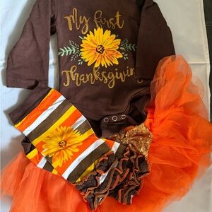 My First Thanksgiving Girl Outfit